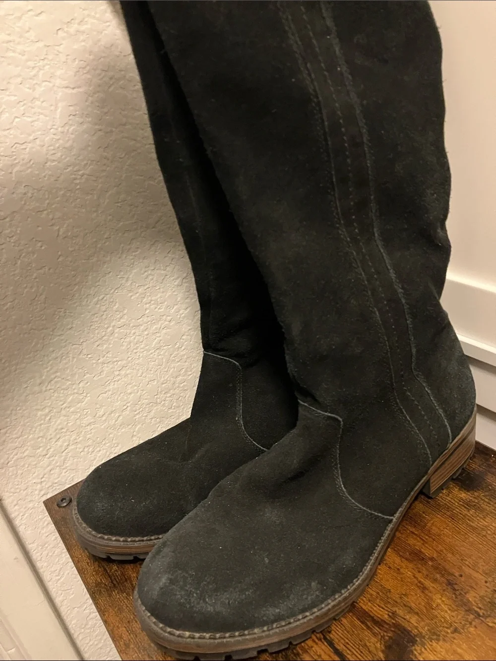 Target  Black Suede Tall Buckle Boots